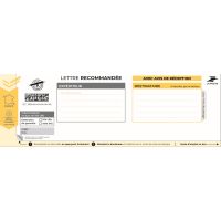 Box of 200 registered post envelopes with confirmation receipt and barcode