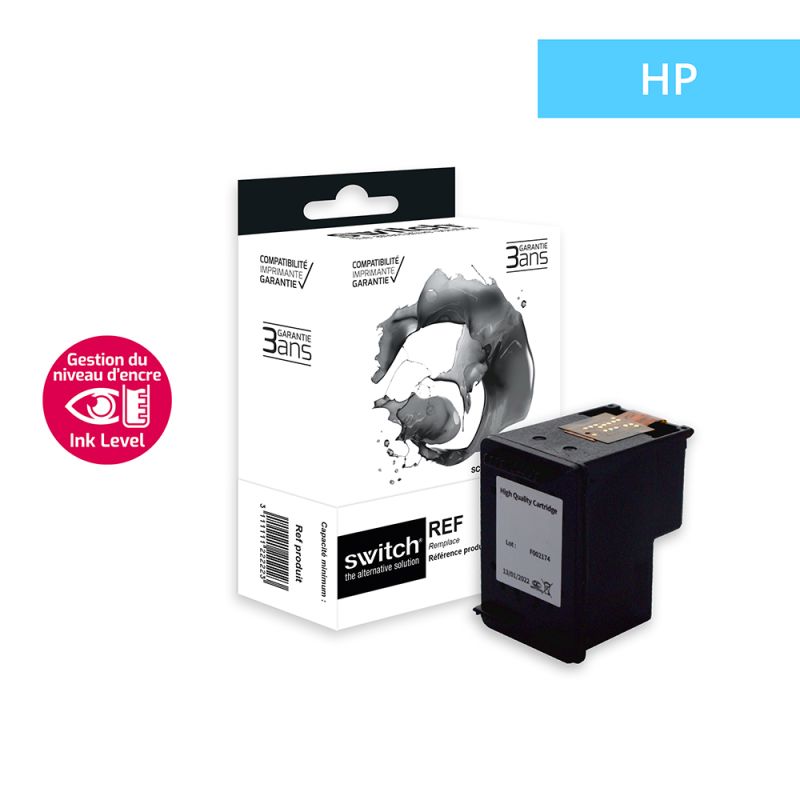 Hp 305XXL - SWITCH “ink level” cartuccia a getto d’inchiostro compatibile con 3YM62AE - Nero