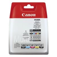 Canon 580/581 - Pack x 5 2078C008 original ink jets - Black Cyan Magenta Yellow Photo