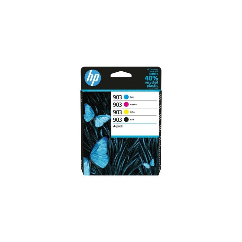 Hp 903 - Pack x 4 cartuchos de inyección de tinta original 6ZC73AE - Negro Cian Magenta Amarillo