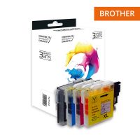 Brother 980/1100 - SWITCH Confezione di 4 getto d’inchiostro compatibile con LC980/LC1100 - BCMY