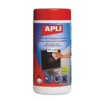 Salviettine detergenti per schermo APLI, 1 Confezione da 100 salviettine