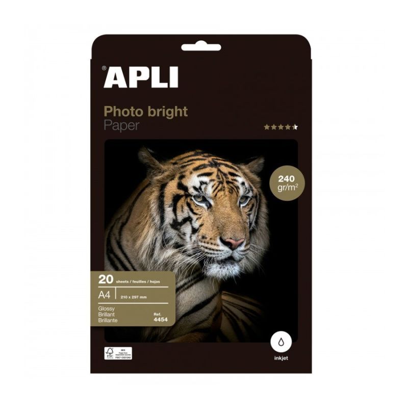 APLI A4 satin photo paper 240gsm240g/m², 20 sheets