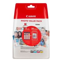 Canon 581XL - Pack x 4 original ink jets + 50 photo paper 2052C006 - Black Cyan Magenta Yellow