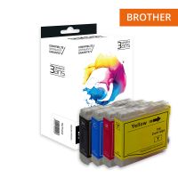 Brother 985 - SWITCH Pack x 4 jet d'encre équivalent à LC985 - Black Cyan Magenta Yellow