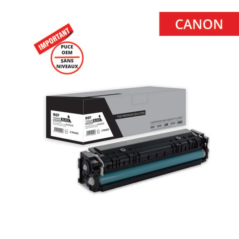 Canon 055H - Tóner con chip OEM equivalente a 055H, 3020C002 - Negro