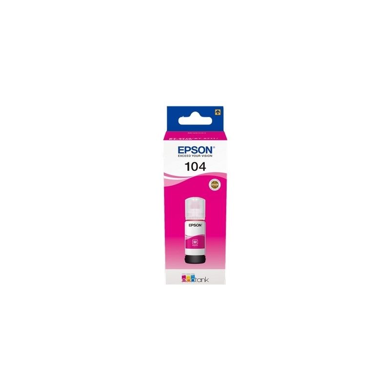 Epson 104 - Flacone di inchiostro originale C13T00P340 - Magenta