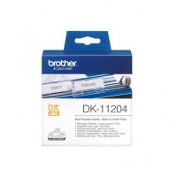 Brother DK11204 - Brother DK-11204 original thermal label roll 17x54mm - Black on White