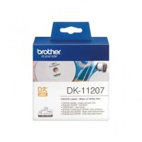 Brother DK11207 - Rolle Thermoetikett CD/ DVD 58mm x100 Original Brother DK-11207 - Weiß