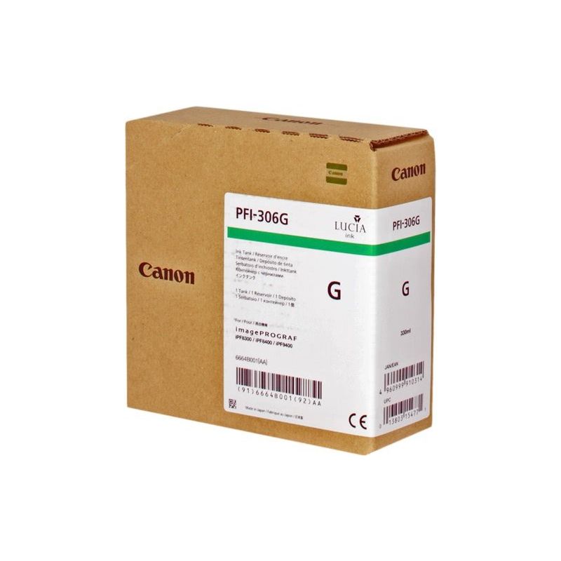 Canon 306 - 6664B001, PFI306G original inkjet cartridge - Green