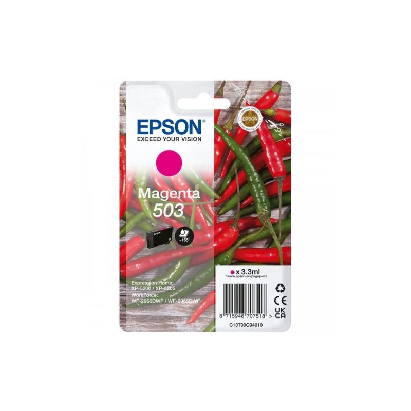 Epson 503 - Cartucho de inyección de tinta original C13T09Q34010 - Magenta