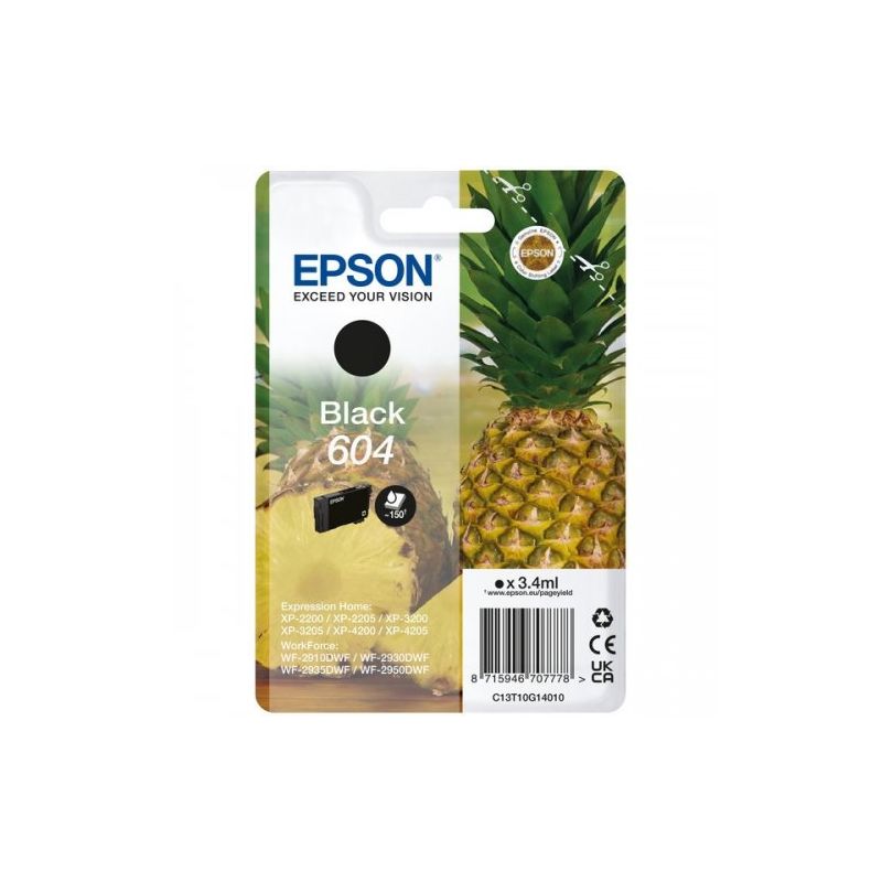 Epson 604 - Cartucho de inyección de tinta original C13T10G14010 - Negro