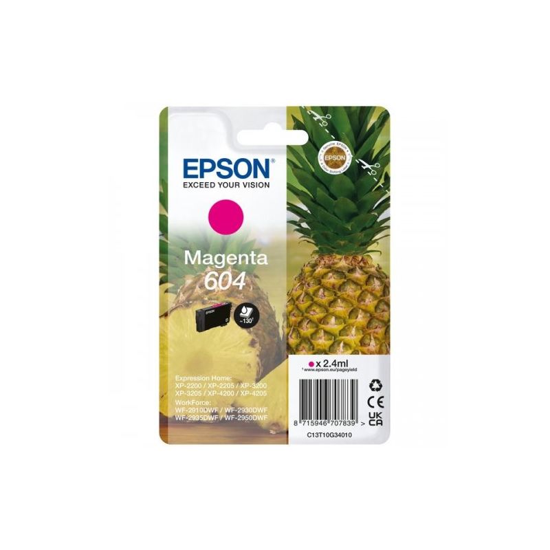 Epson 604 - Cartucho de inyección de tinta original C13T10G34010 - Magenta