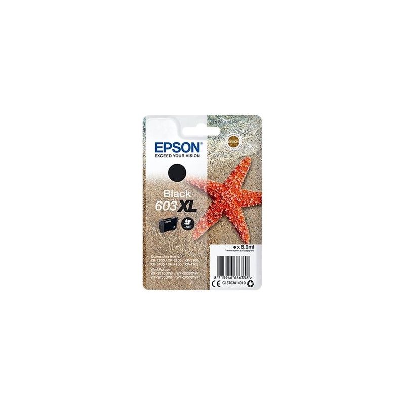 Cartouche d'encre EPSON 603 XL Noir - Etoile de mer (C13T03A14010