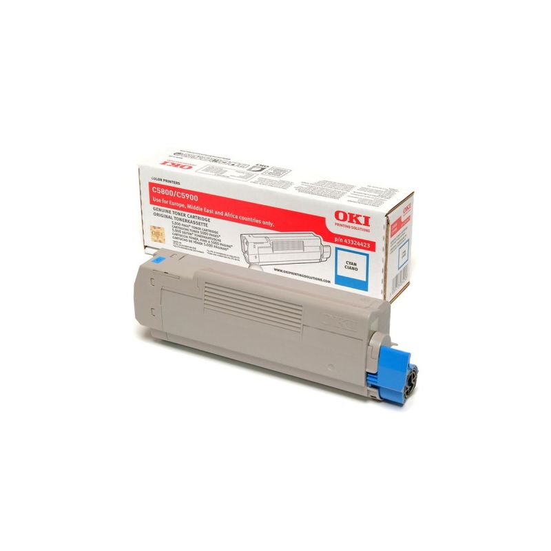 OKI C5800 - Originaltoner 43324423 - Cyan