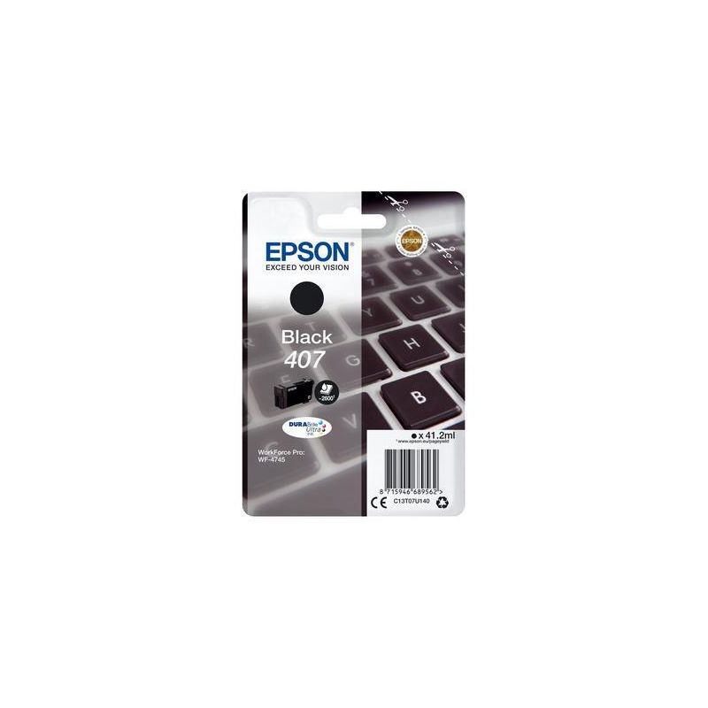 Epson 407 - Cartucho de inyección de tinta original C13T07U140 - Negro