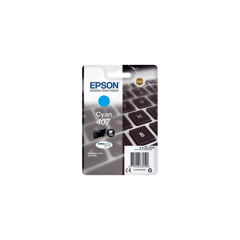 Epson 407 - C13T07U240 original inkjet cartridge - Cyan