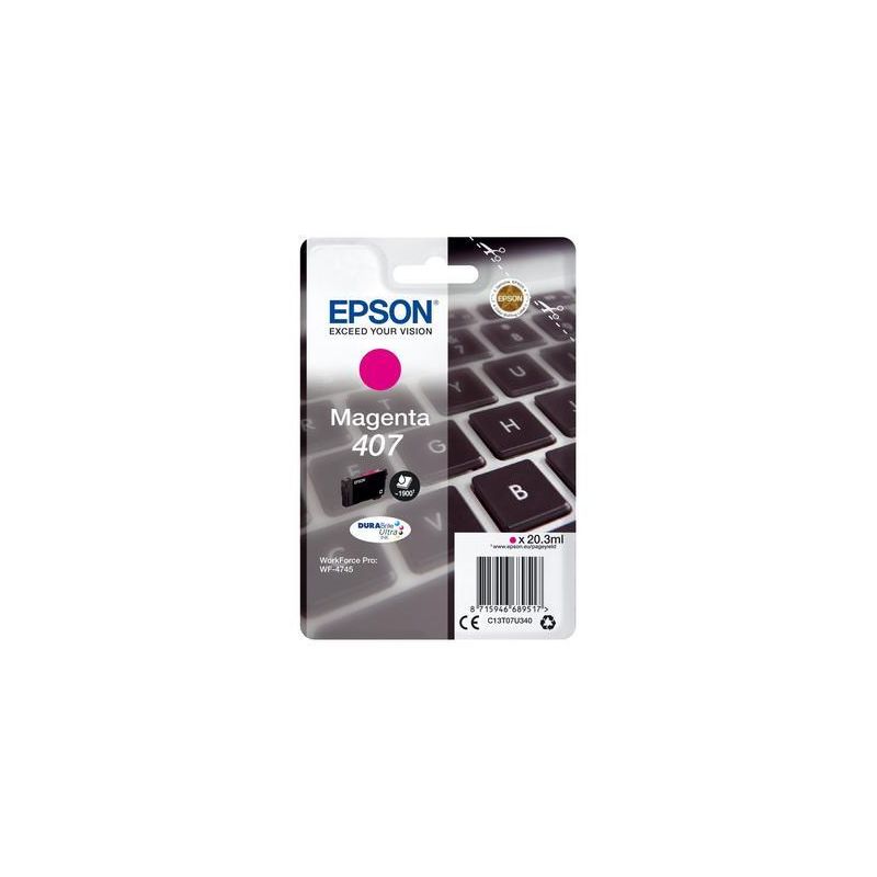 Epson 407 - Cartucho de inyección de tinta original C13T07U340 - Magenta