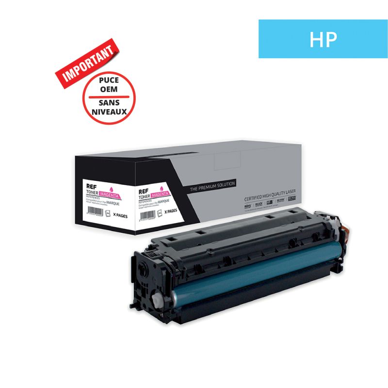 Hp 415X - Toner puce OEM équivalent à W2033X, 415X - Magenta