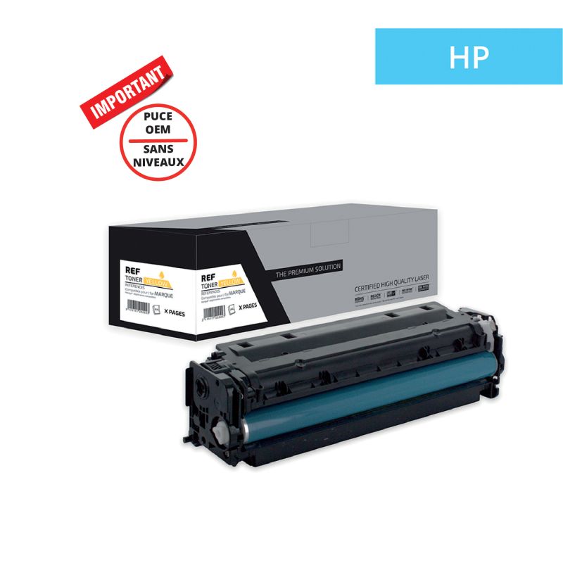 Hp 415X - Toner puce OEM équivalent à W2032X, 415X - Yellow