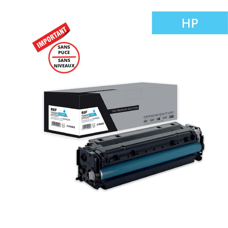 Hp 207X - Toner puce OEM équivalent à W2211X, 207X - Cyan