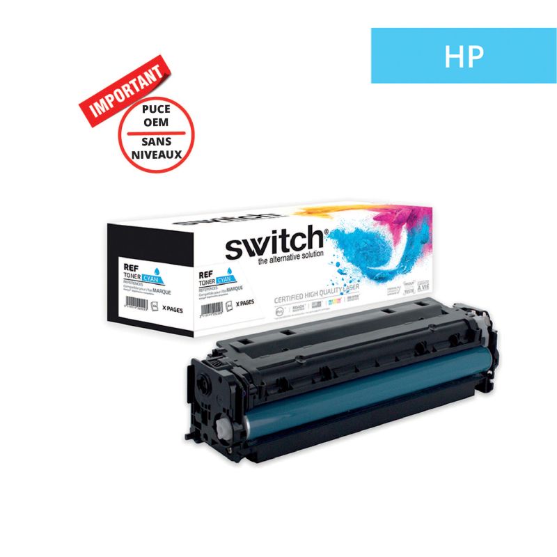 Hp 415A - SWITCH Toner puce OEM équivalent à W2031A, 415A - Cyan