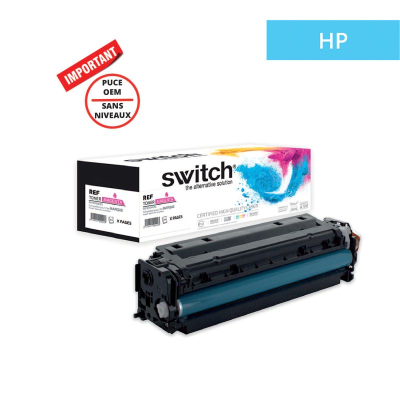 Hp 415A - SWITCH Toner puce OEM équivalent à W2033A, 415A - Magenta