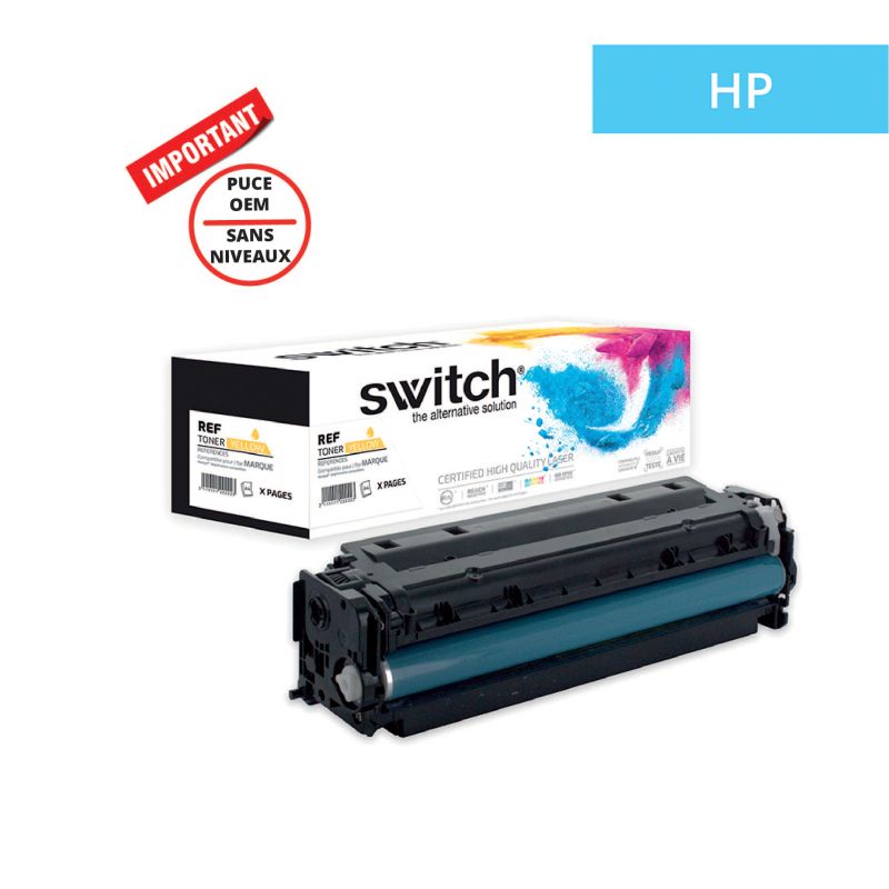 Hp 415A - SWITCH Toner puce OEM équivalent à W2032A, 415A - Yellow