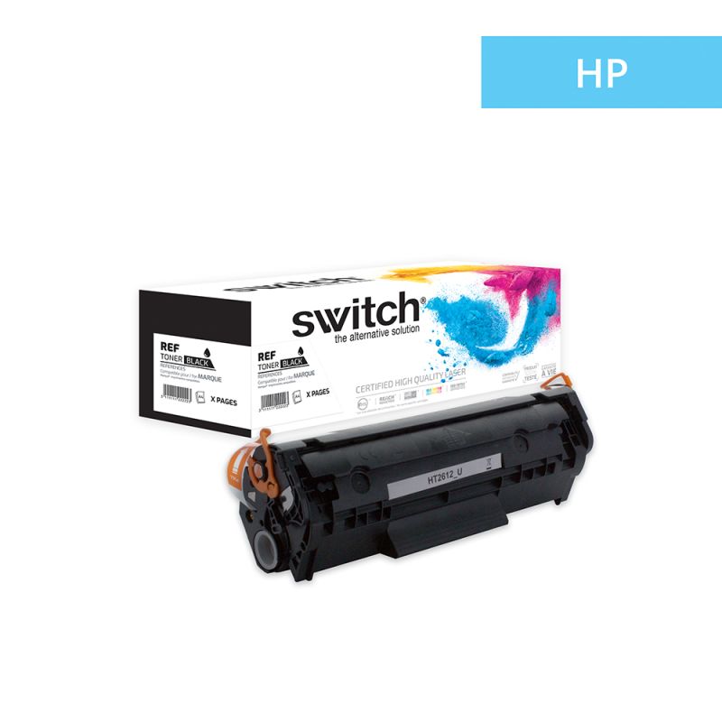 Hp 12A - SWITCH Toner entspricht Q2612A, 103, 303, 703, FX9, FX10, 104 - Black