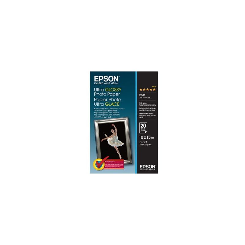 Epson - Papel A6 ultra brillante 300g/m2 original 20 hojas - Epson S041926