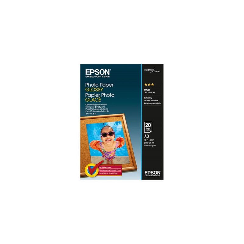 Epson - A3 glossy photo paper HR 200g/m2 20 sheets - Epson S042536