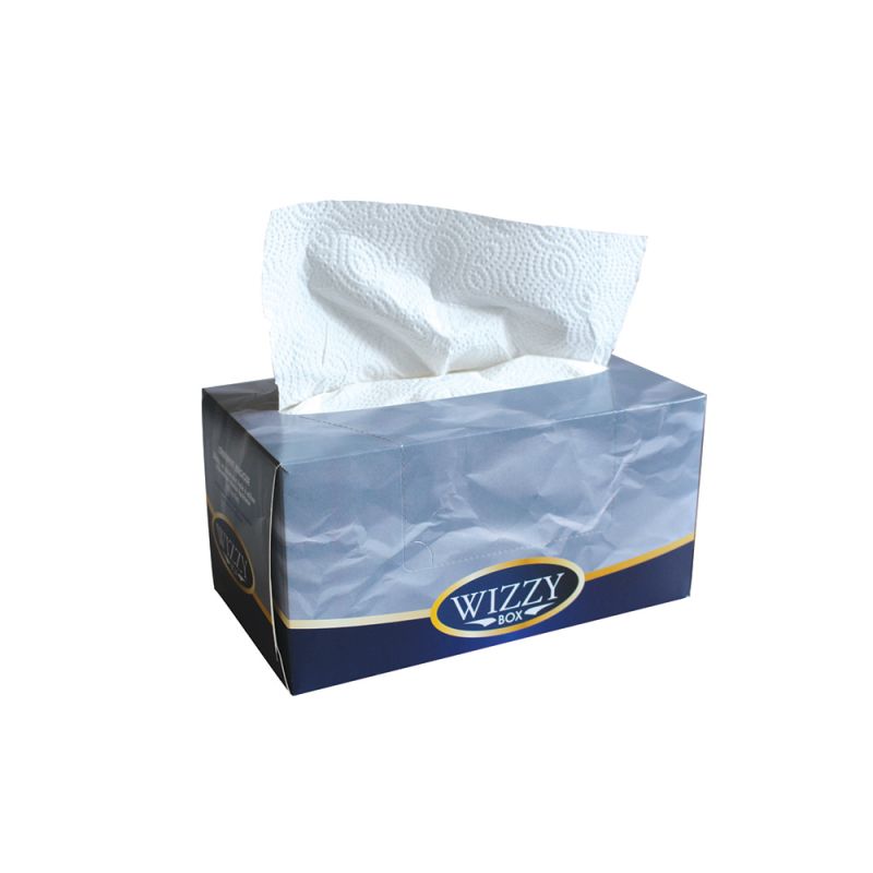 Box mit Handtüchern aus reinem Zellstoff, 2-lagig, 180 Blatt (verkauft pro 15) - Weiß