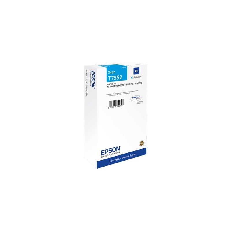 Epson T7552 - C13T755240 original ink cartridge - Cyan