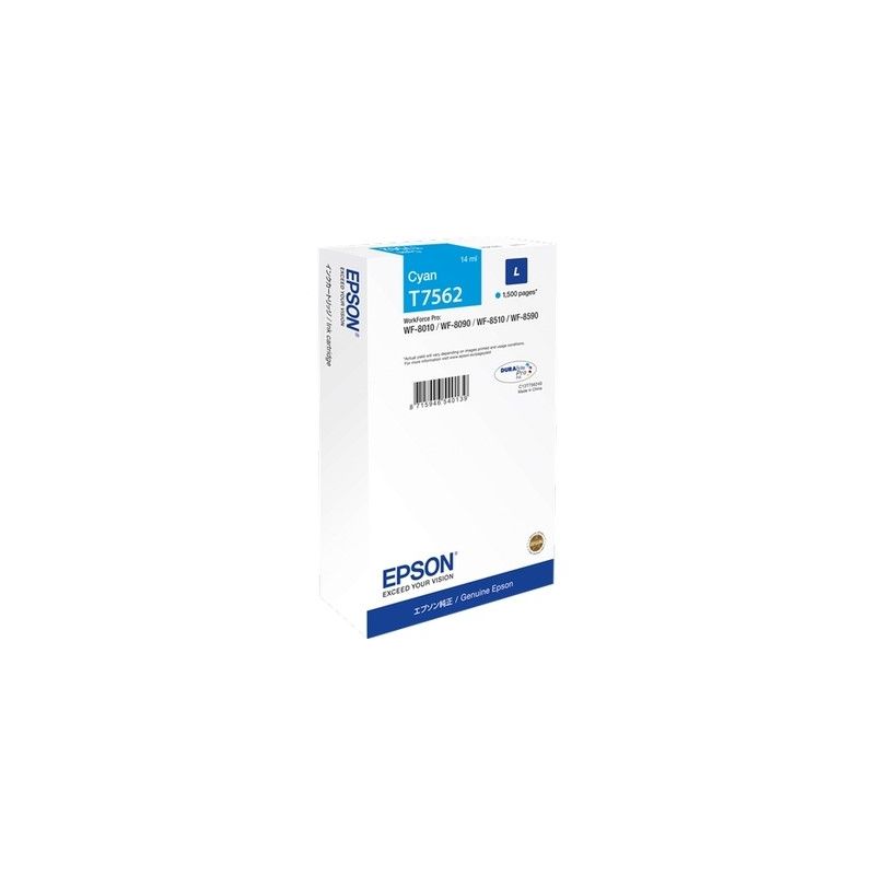 Epson T7562 - C13T756240 original ink cartridge - Cyan