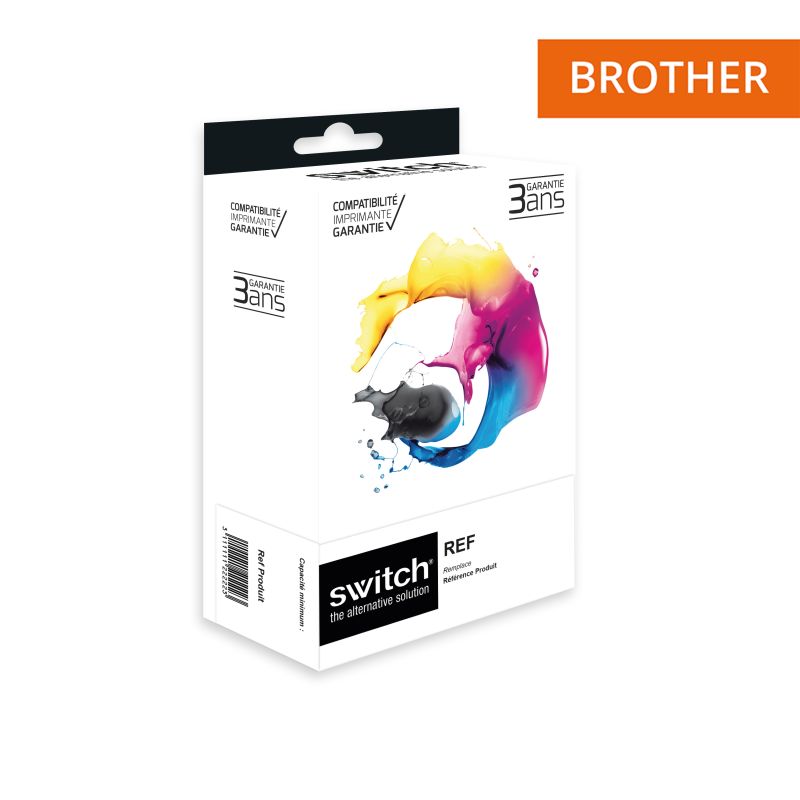 Brother 424 - SWITCH Confezione di 4 getto d’inchiostro, compatibile con LC424 - Nero Ciano Magenta Giallo