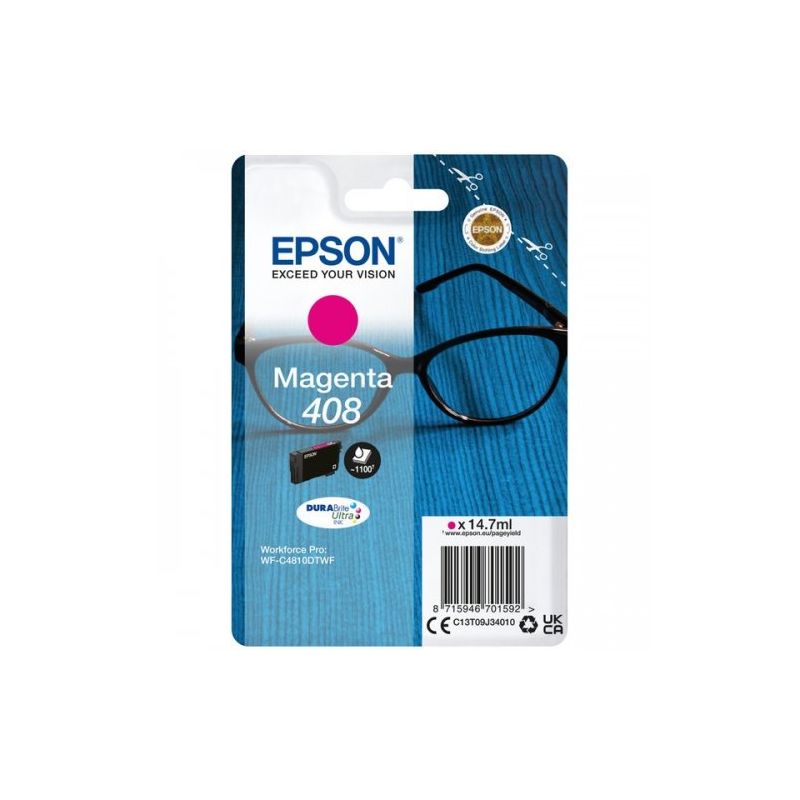 Epson 408 - Cartucho de inyección de tinta original C13T09J34010 - Magenta