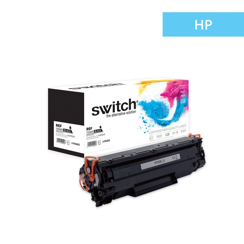 Hp 36A - SWITCH CB435A, CB436A, CC388A, 312, 712, 912, 313, 513, 713 compatible toners - Black