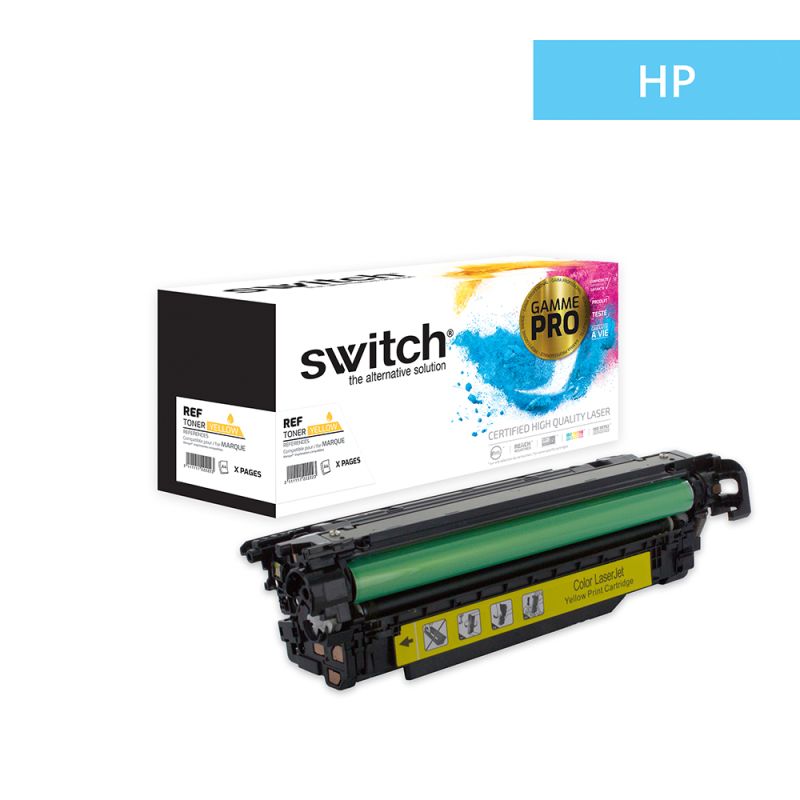 Hp 507A - SWITCH Toner 'Gamme PRO' équivalent à CE402A, 507A - Yellow