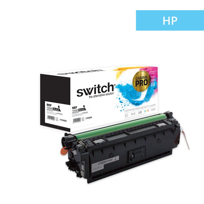 Hp 508XB - SWITCH Toner 'Gamme PRO' équivalent à CF360X, 508X - Black