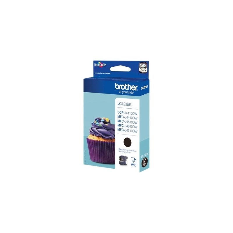 Brother 123 - Cartucho de inyección de tinta original LC123BK - Negro