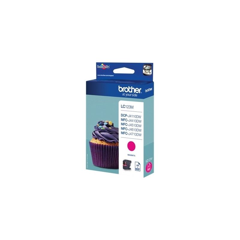 Brother 123 - cartouche jet d'encre originale LC123MG - Magenta