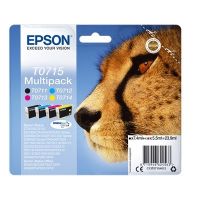 Epson T0715 - Pack x 4 cartuchos de inyección de tinta original C13T07154012 - Negro Cian Magenta Amarillo