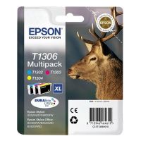 Epson T1306 - Pack x 3 cartuchos de inyección de tinta original C13T13064012 - Cian Magenta Amarillo