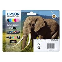 Epson 24XL - Pack x 6 cartuchos de inyección de tinta original C13T24384012 - Pack de 6 colores