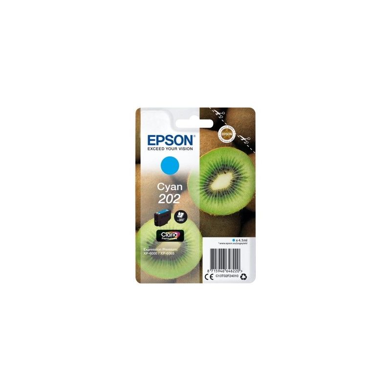 Epson 202 - Cartucho de inyección de tinta original C13T02F24010 - Cian