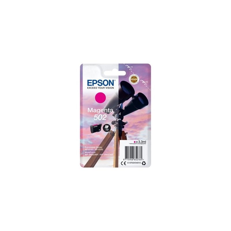 Epson 502 - cartouche jet d'encre originale T02V340 - Magenta