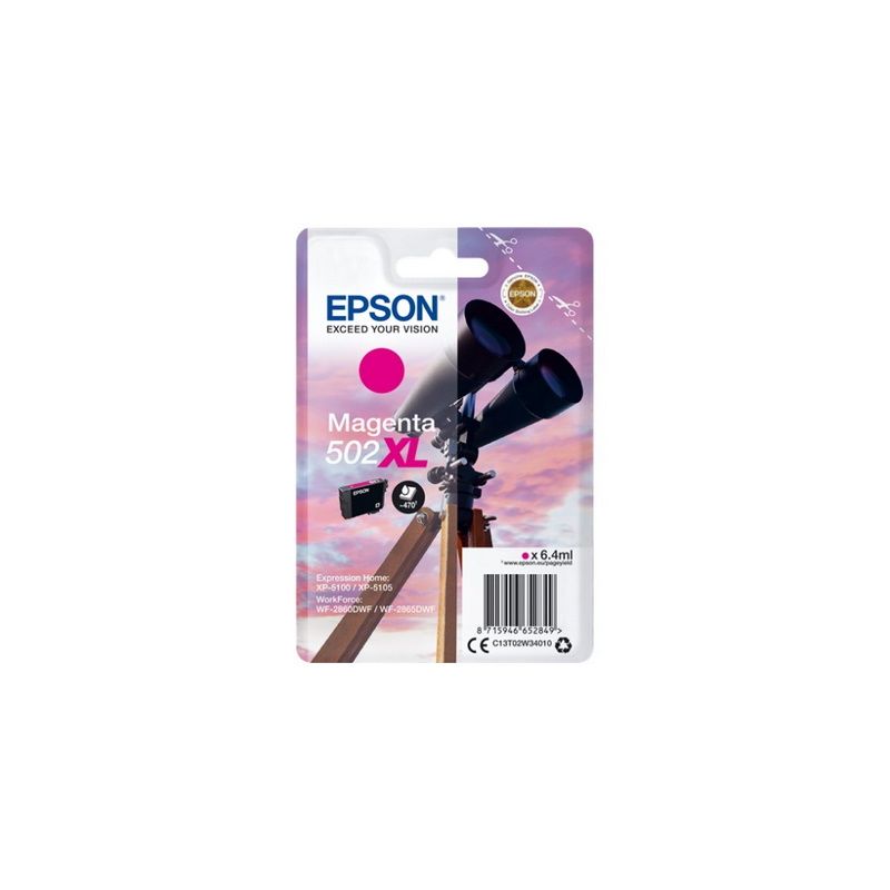 Epson 502XL - Cartucho de inyección de tinta original T02W340 - Magenta