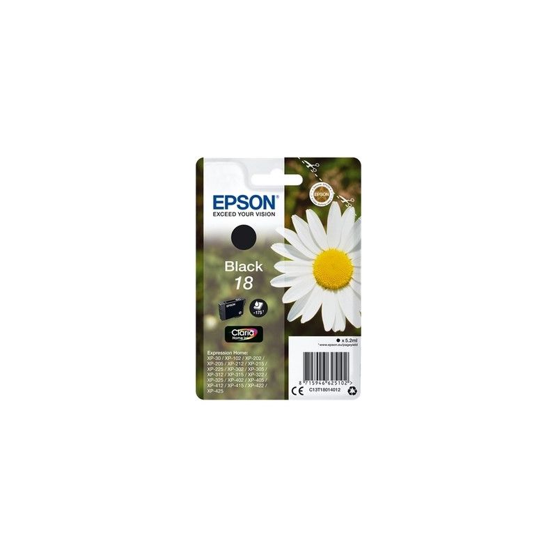 Epson T1801 - cartouche jet d'encre originale T180140 - Black