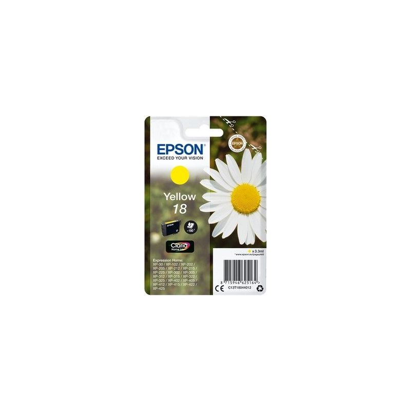 Epson T1804 - cartouche jet d'encre originale T180440 - Yellow