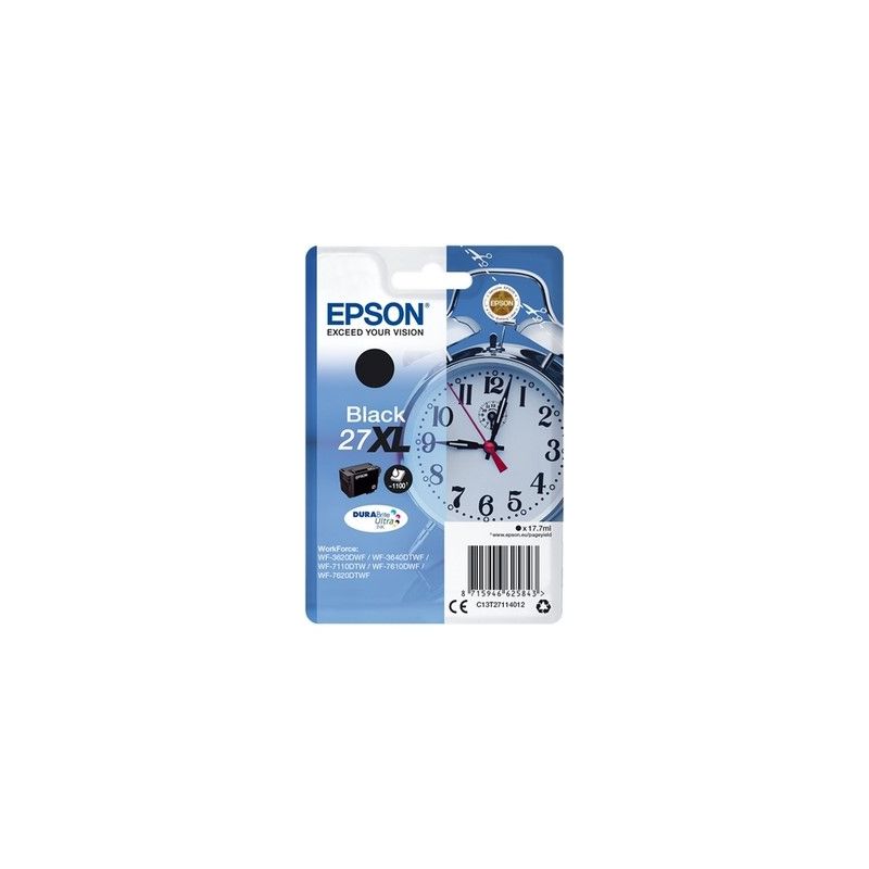 Epson 27XL - Cartucho de inyección de tinta original C13T27114012 - Negro